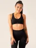 Circuit Rib Seamless Sports Bra - Black sold by Ryderwear