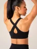 Circuit Rib Seamless Sports Bra - Black sold by Ryderwear