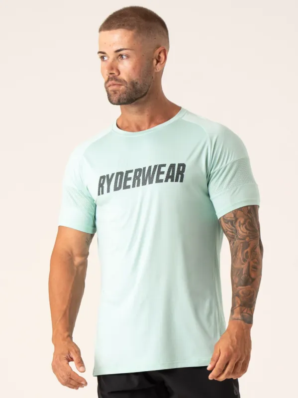 Flex Mesh T-Shirt - Aqua sold by Ryderwear