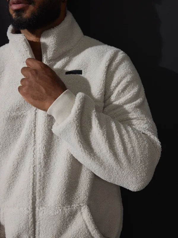 Flex Polar Fleece Jacket - Chalk sold by Ryderwear