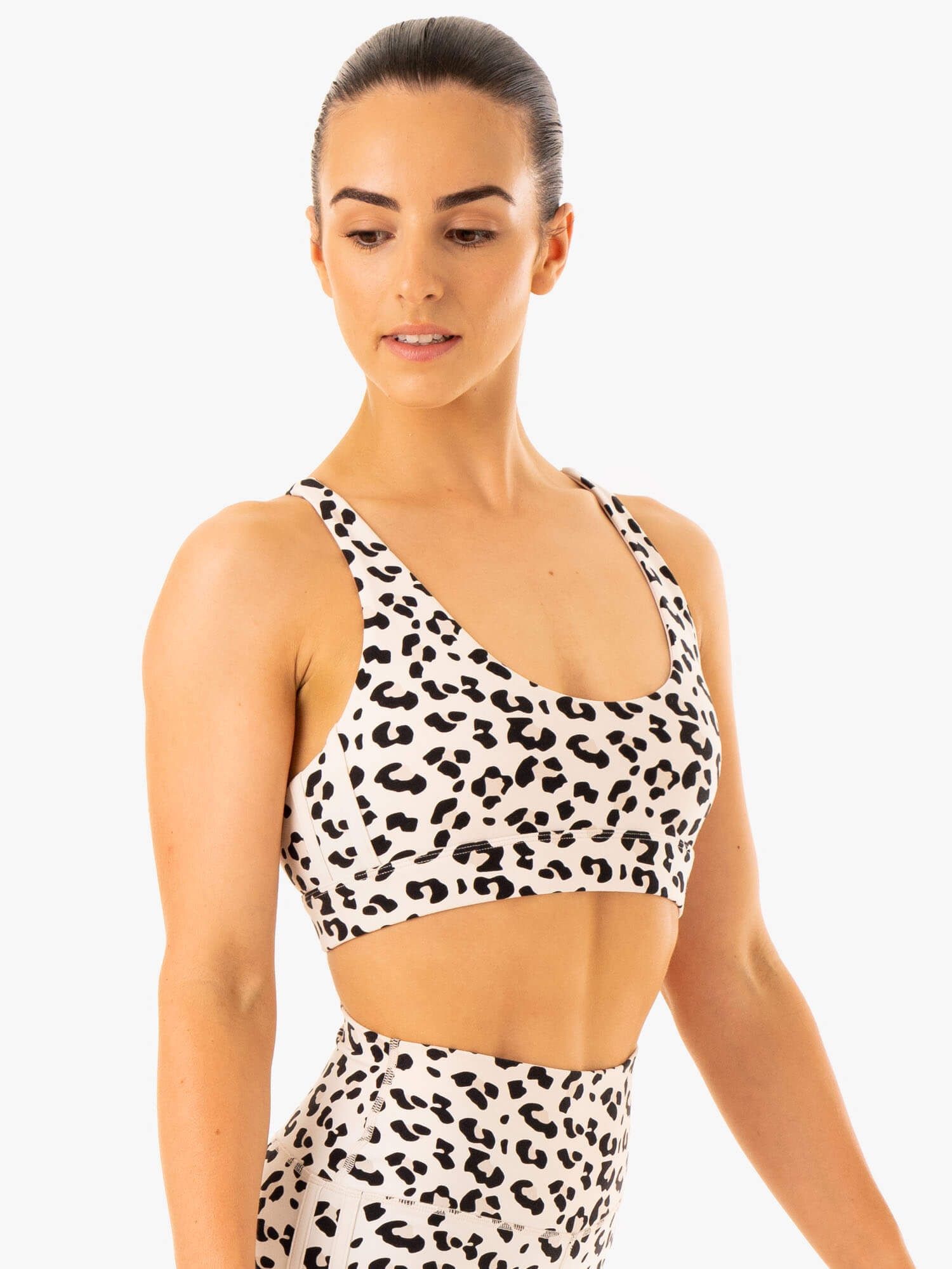 Evolution Sports Bra - Ivory Leopard sold by Ryderwear product image thumbnail 3