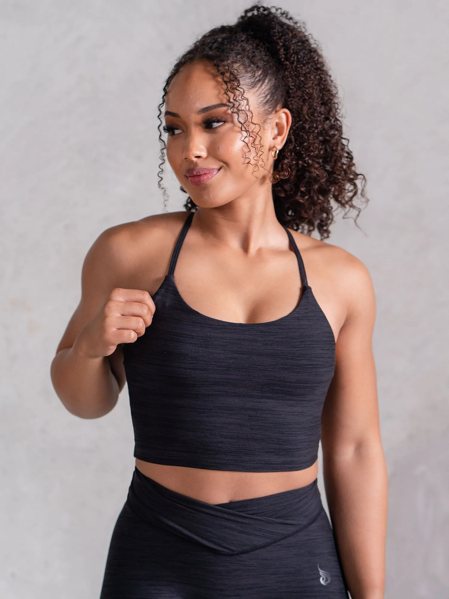 Icon Tank Bra - Black Marl sold by Ryderwear