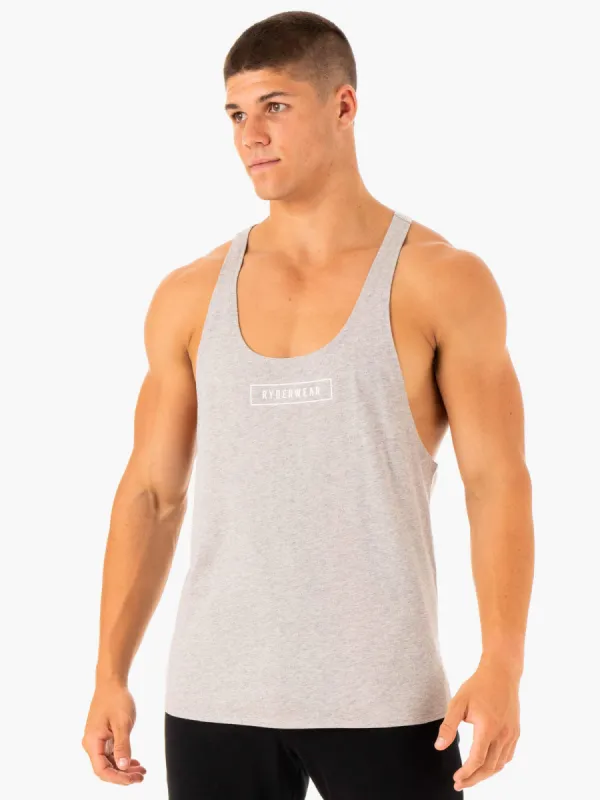 Recharge Stringer T-Back - Grey Marl sold by Ryderwear