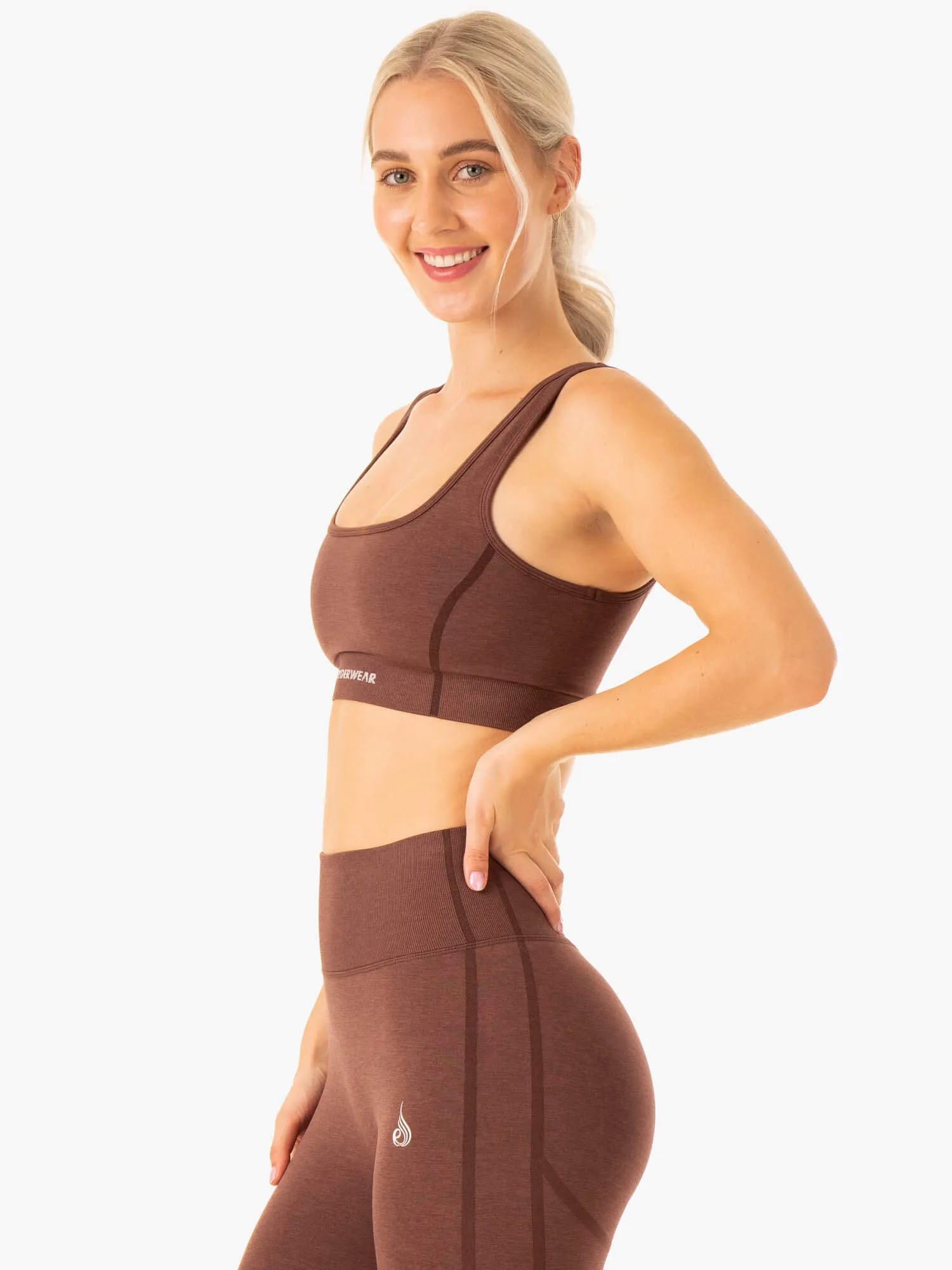 Enhance Seamless Sports Bra - Chocolate sold by Ryderwear product image thumbnail 4
