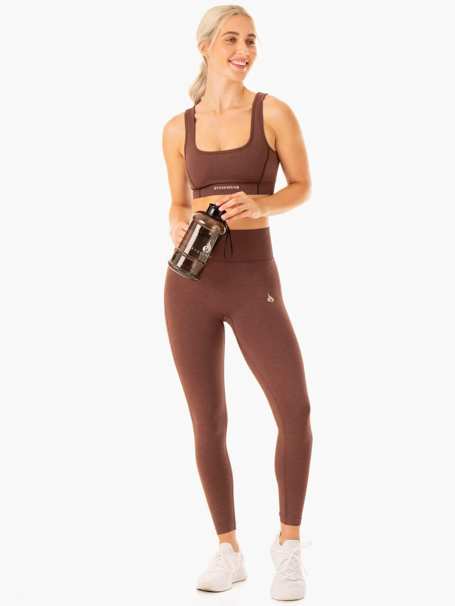Enhance Seamless Sports Bra - Chocolate sold by Ryderwear product image thumbnail 5
