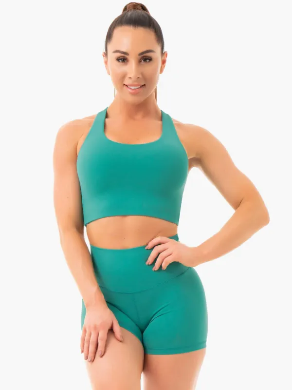 NKD Sports Bra - Turquoise sold by Ryderwear