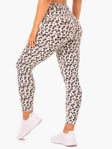 Hybrid Full Length Leggings - Ivory Leopard sold by Ryderwear