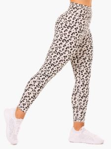 Hybrid Full Length Leggings - Ivory Leopard sold by Ryderwear