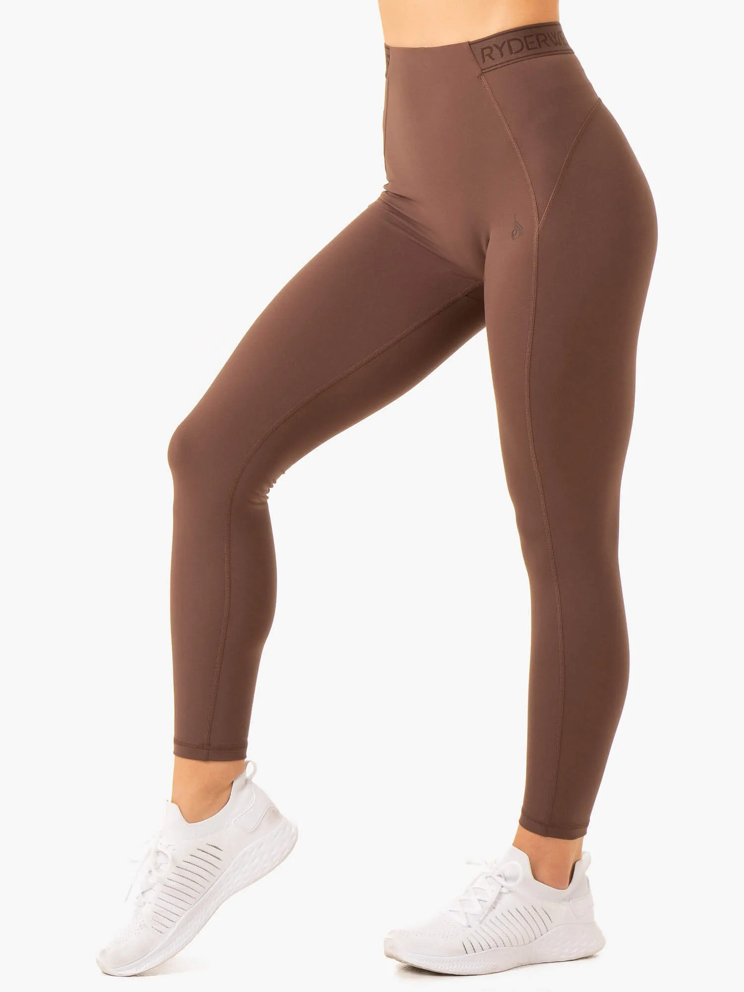 Level Up High Waisted Scrunch Leggings - Chocolate sold by Ryderwear product image thumbnail 2