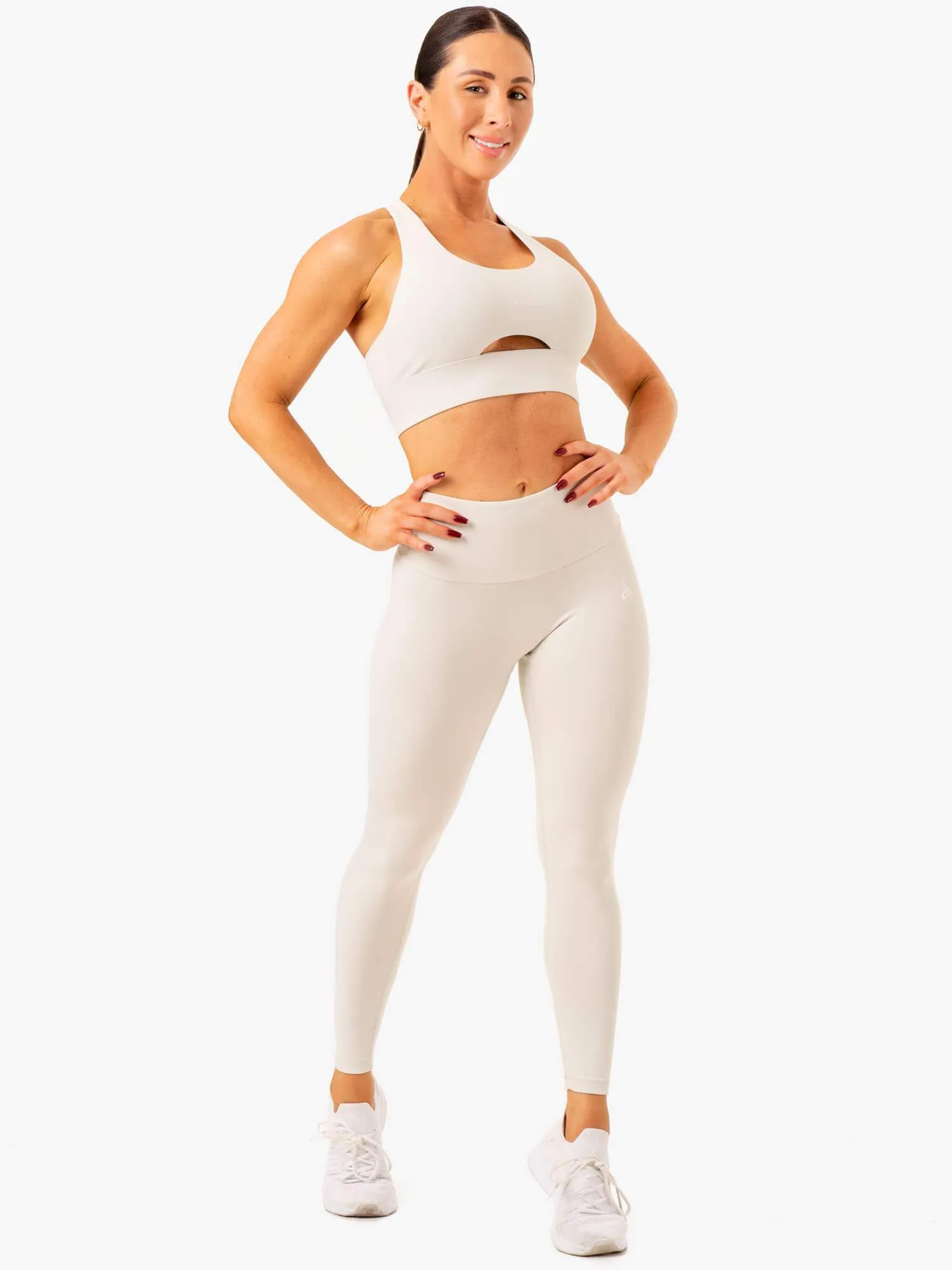 Vital High Waisted Scrunch Leggings - Snow Grey sold by Ryderwear product image thumbnail 4