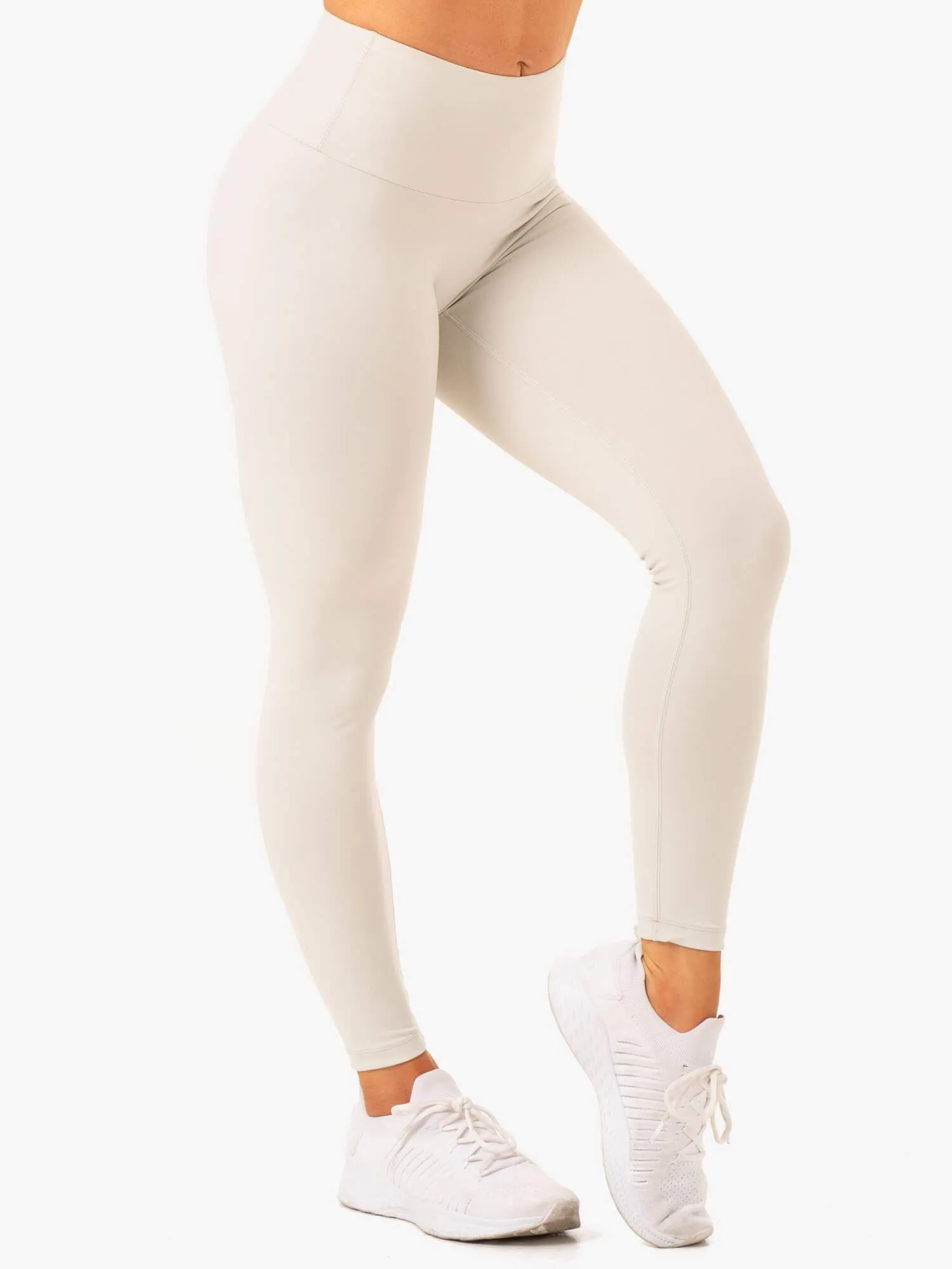 Vital High Waisted Scrunch Leggings - Snow Grey sold by Ryderwear product image thumbnail 3