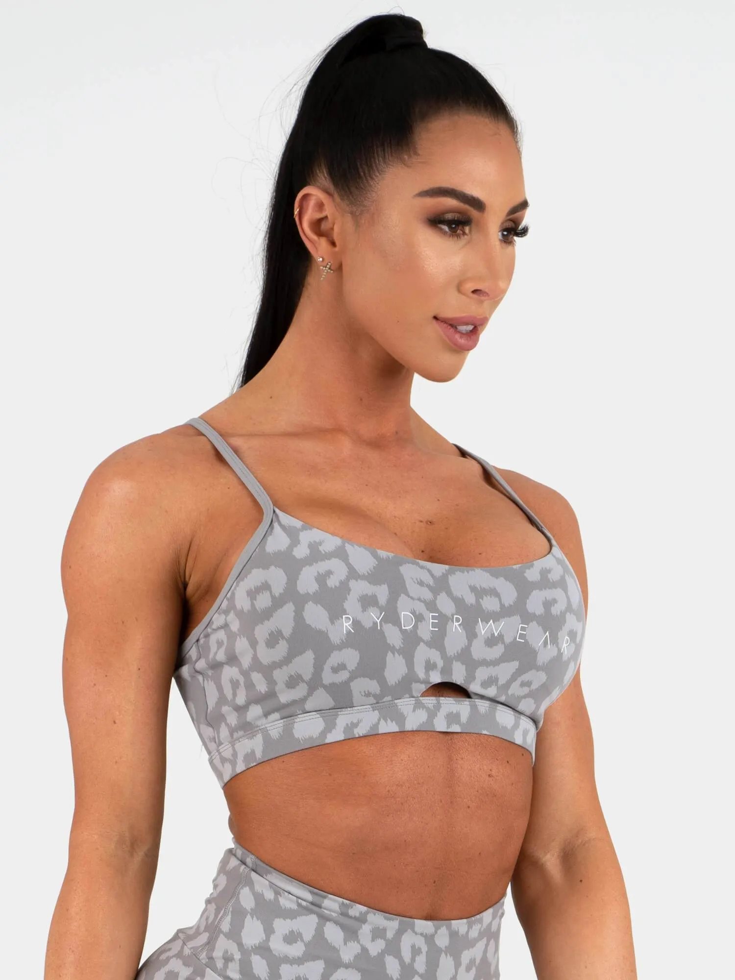 Animal Sports Bra - Leopard Grey sold by Ryderwear product image thumbnail 3
