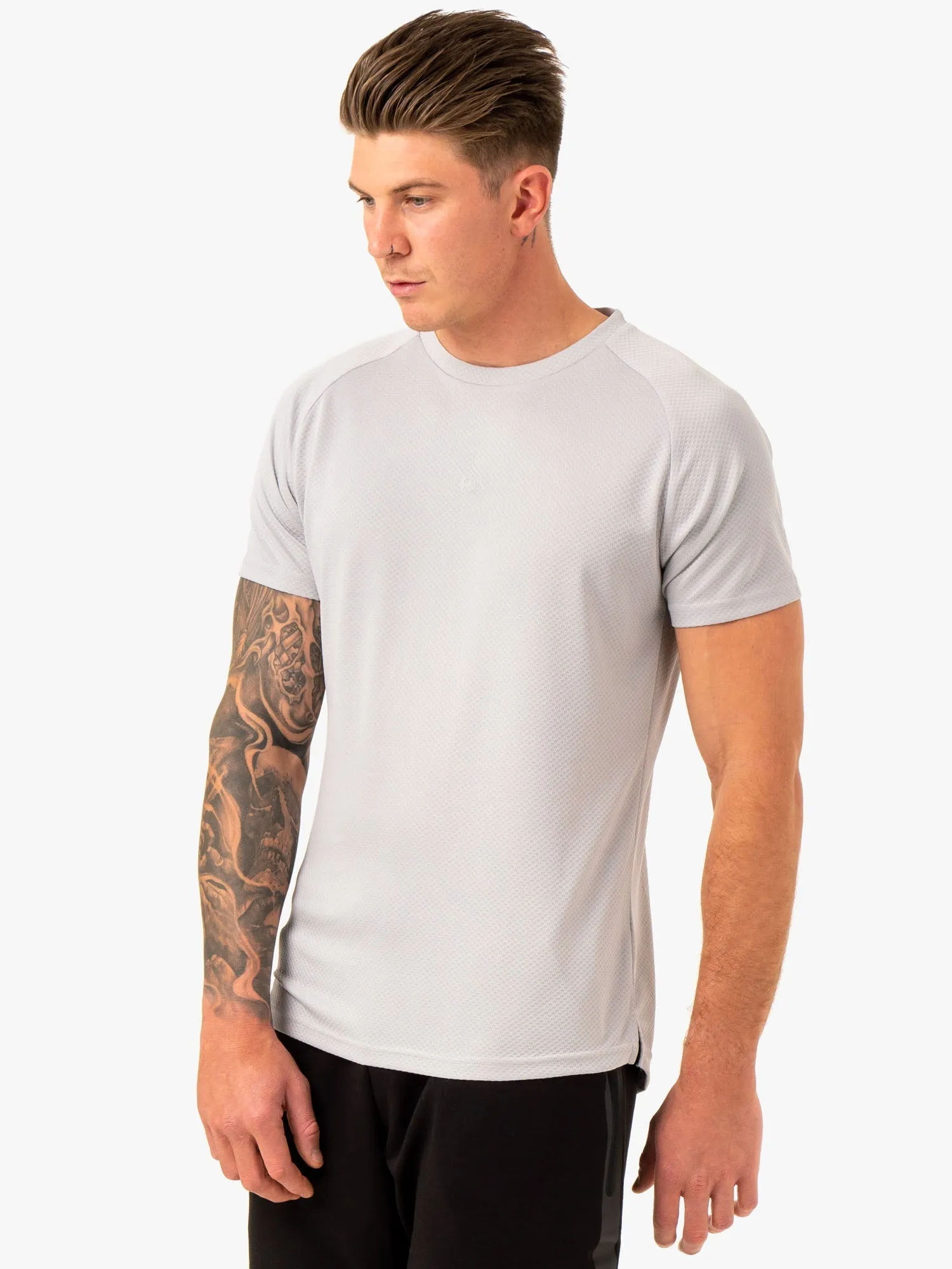 Enhance T-Shirt - Snow Grey sold by Ryderwear product image thumbnail 3