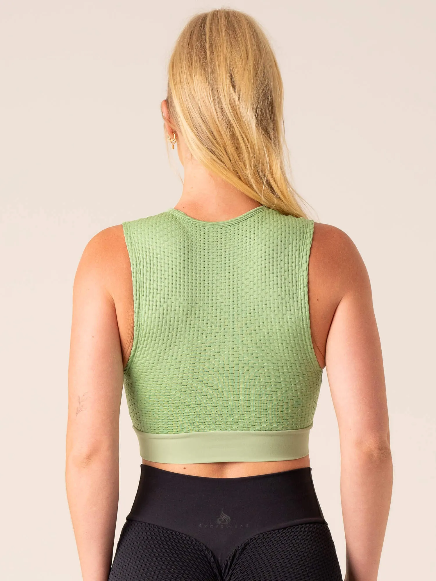 Honeycomb Seamless Tank - Sage sold by Ryderwear product image thumbnail 3