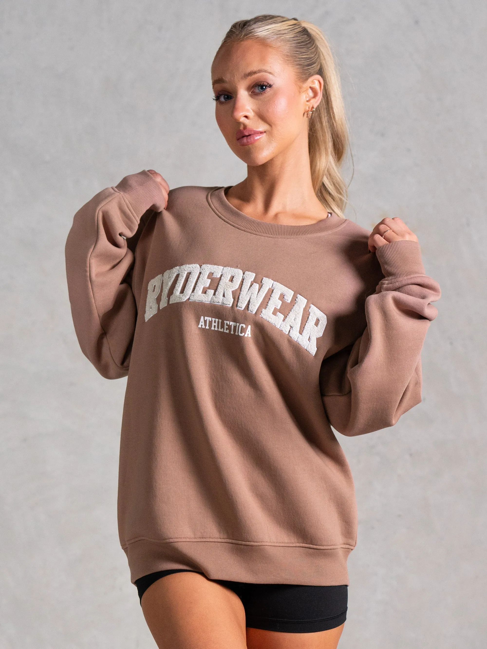 Athletica Sweater - Mocha sold by Ryderwear