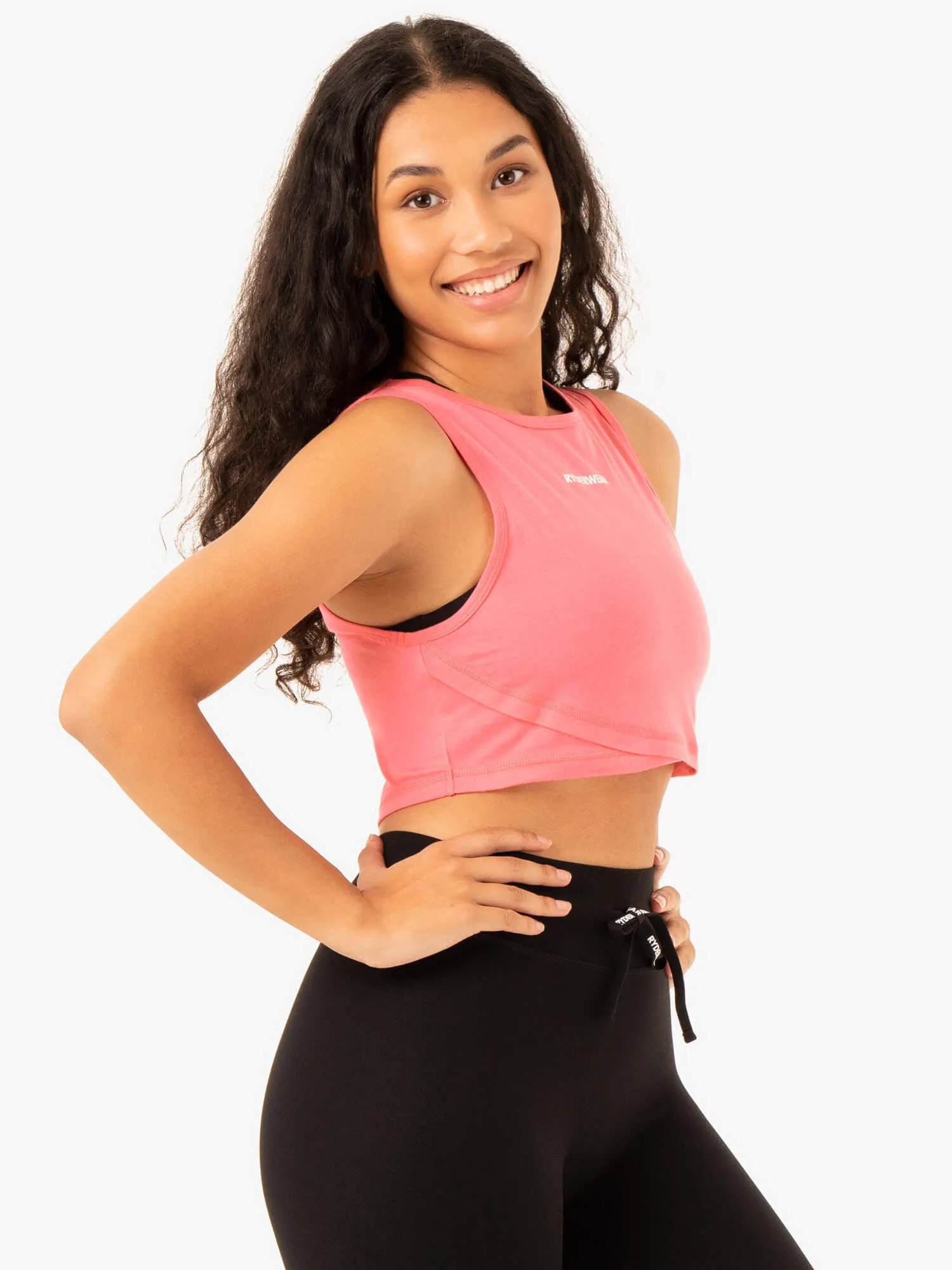 Replay Cross Over Tank - Coral sold by Ryderwear product image thumbnail 3