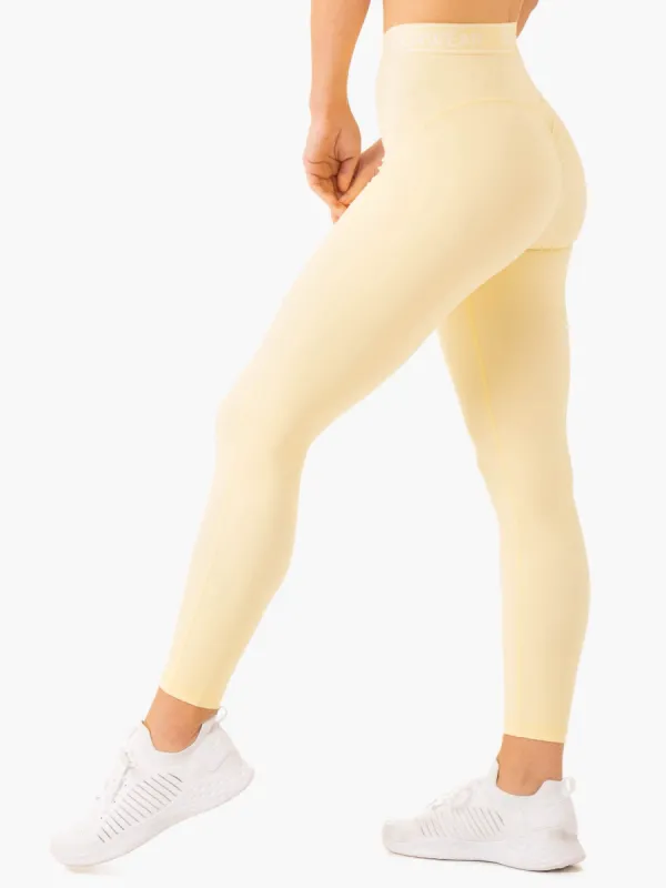 Level Up High Waisted Scrunch Leggings - Butter sold by Ryderwear