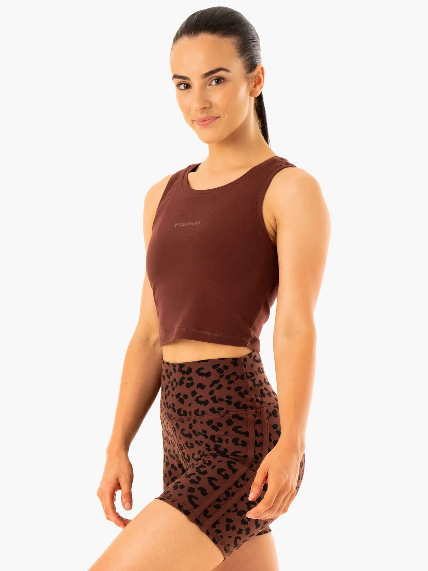 Evolution Cotton Tank - Chocolate sold by Ryderwear product image thumbnail 3