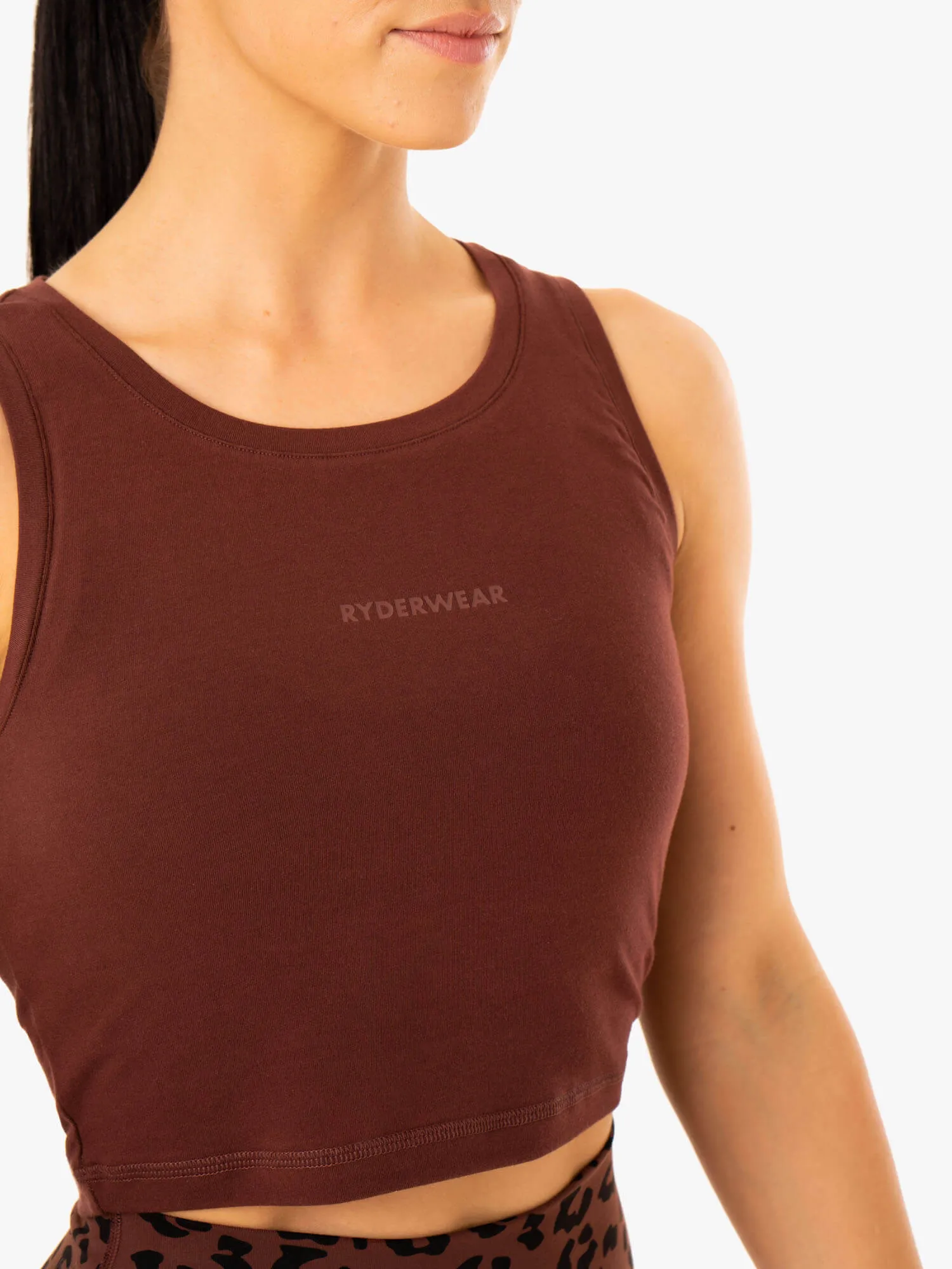 Evolution Cotton Tank - Chocolate sold by Ryderwear product image thumbnail 4