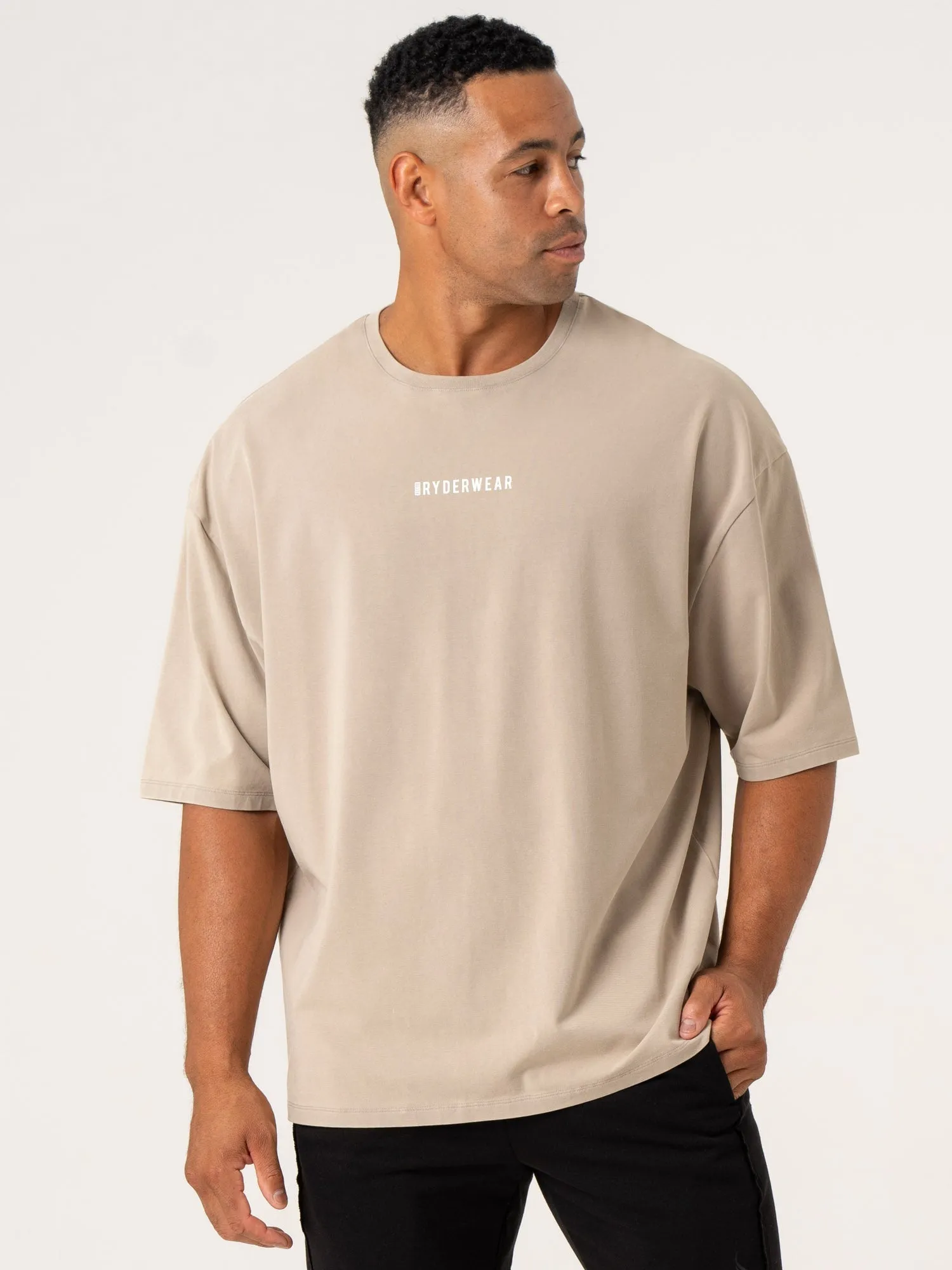 Pursuit Oversized T-Shirt - Taupe Stonewash sold by Ryderwear product image thumbnail 3