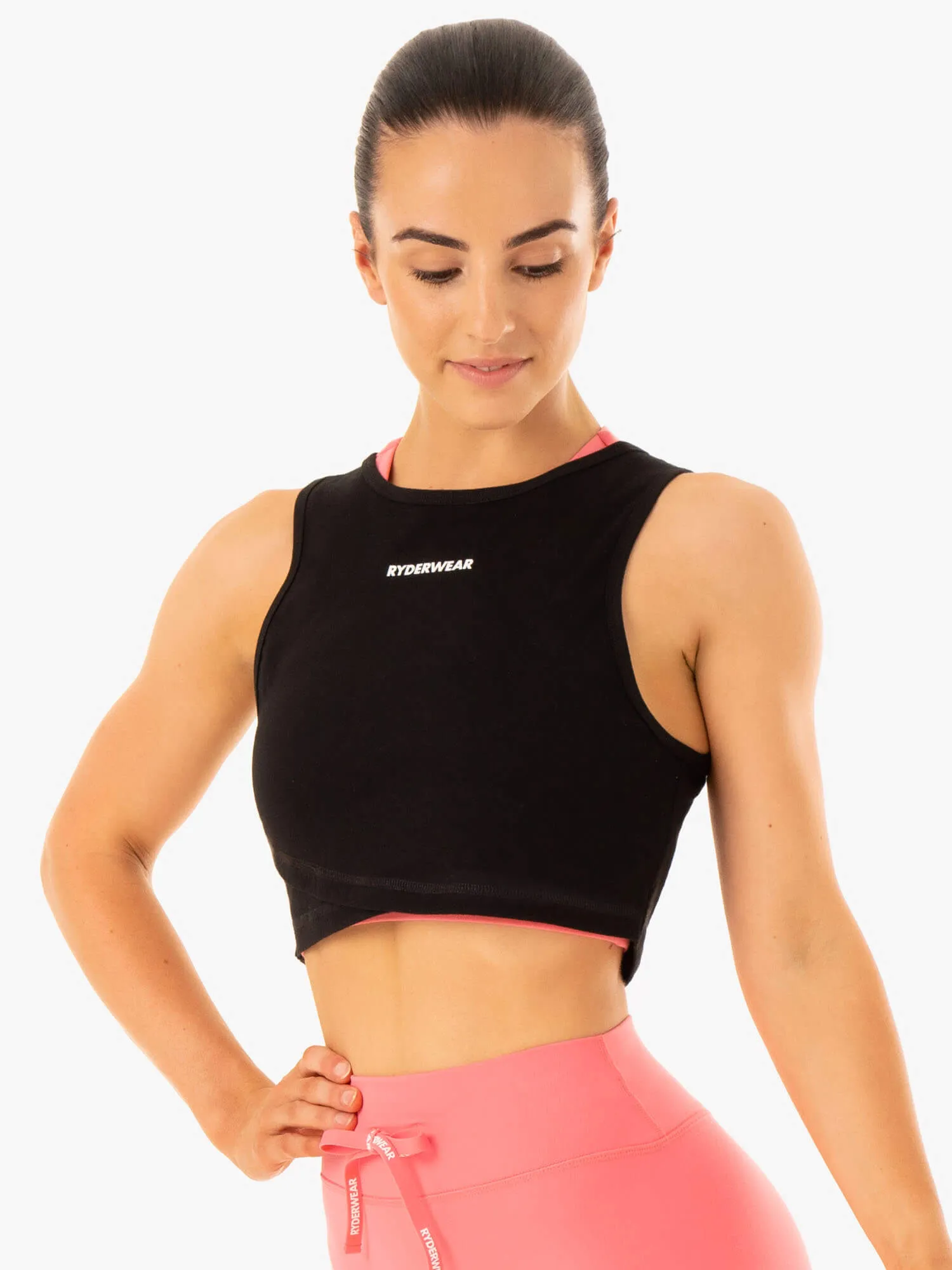 Replay Cross Over Tank - Black sold by Ryderwear product image thumbnail 3