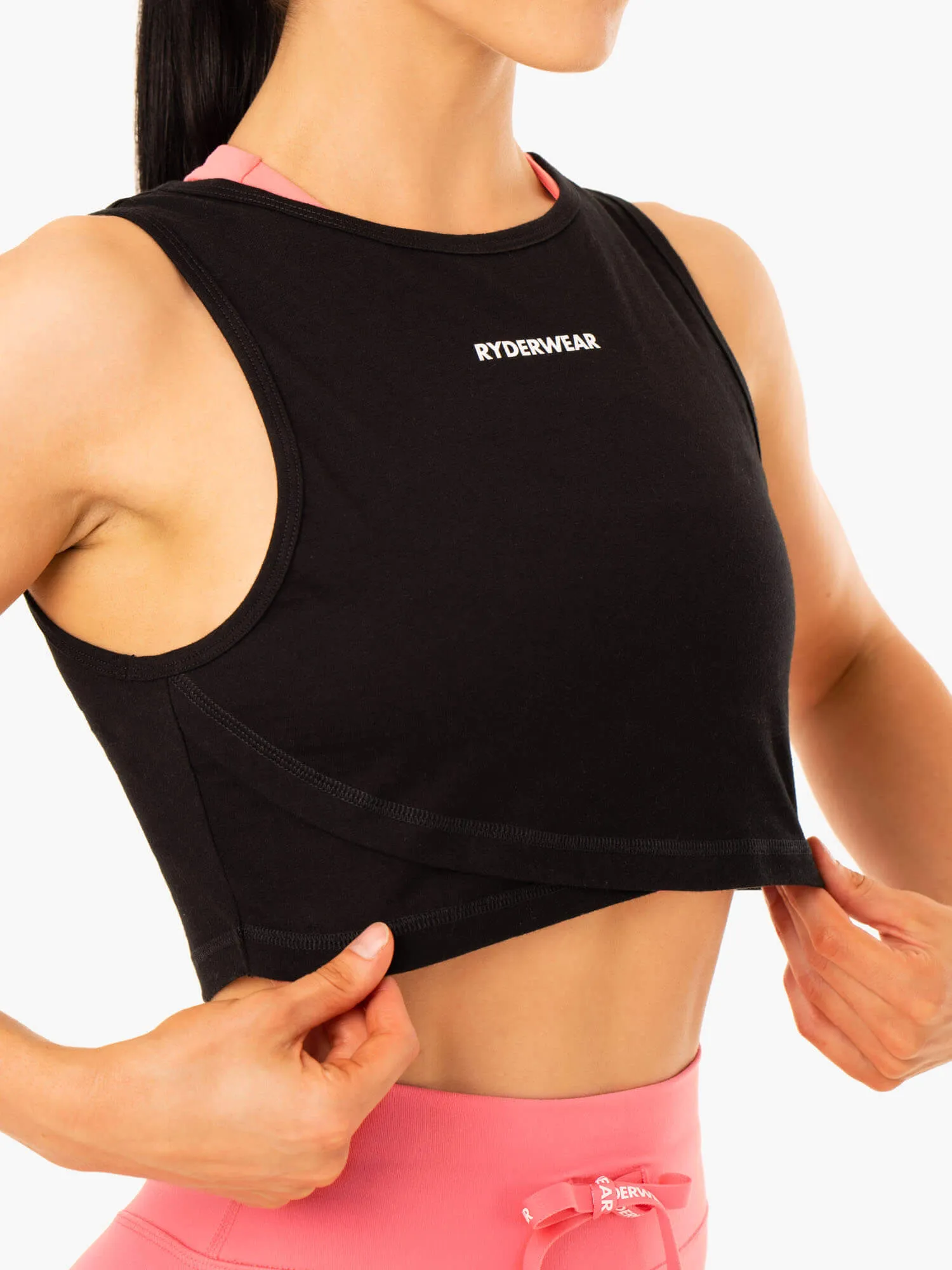 Replay Cross Over Tank - Black sold by Ryderwear product image thumbnail 4