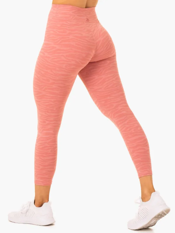 Transform High Waisted Leggings - Pink Zebra sold by Ryderwear