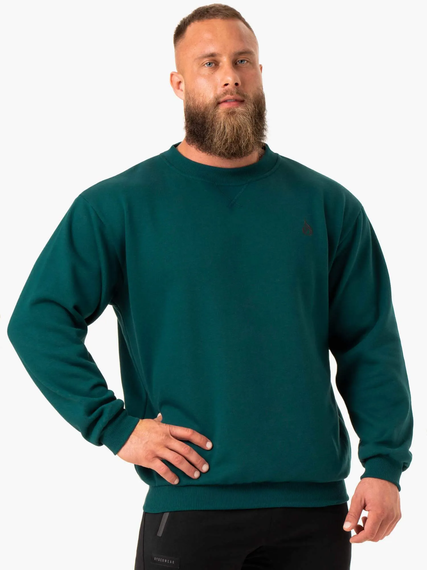 Reset Fleece Crew Neck - Emerald sold by Ryderwear product image thumbnail 3