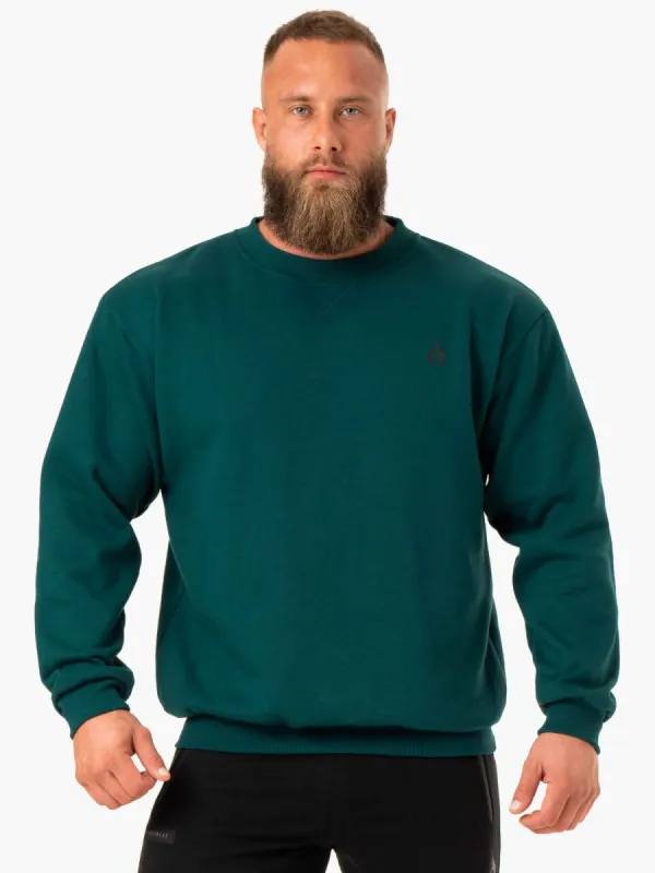 Reset Fleece Crew Neck - Emerald sold by Ryderwear