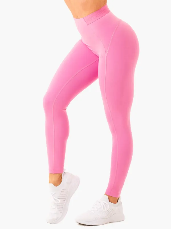 Level Up High Waisted Scrunch Leggings - Pink sold by Ryderwear