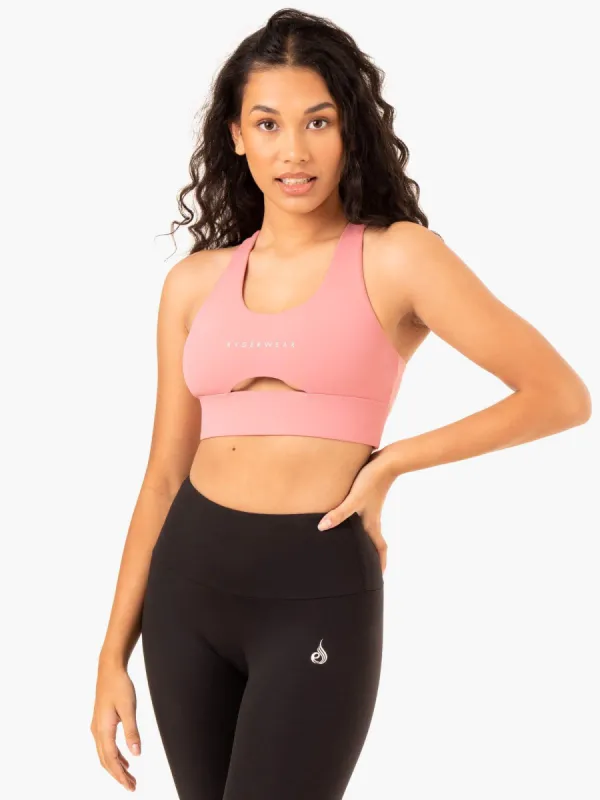 Focus Contour Sports Bra - Blush Pink sold by Ryderwear