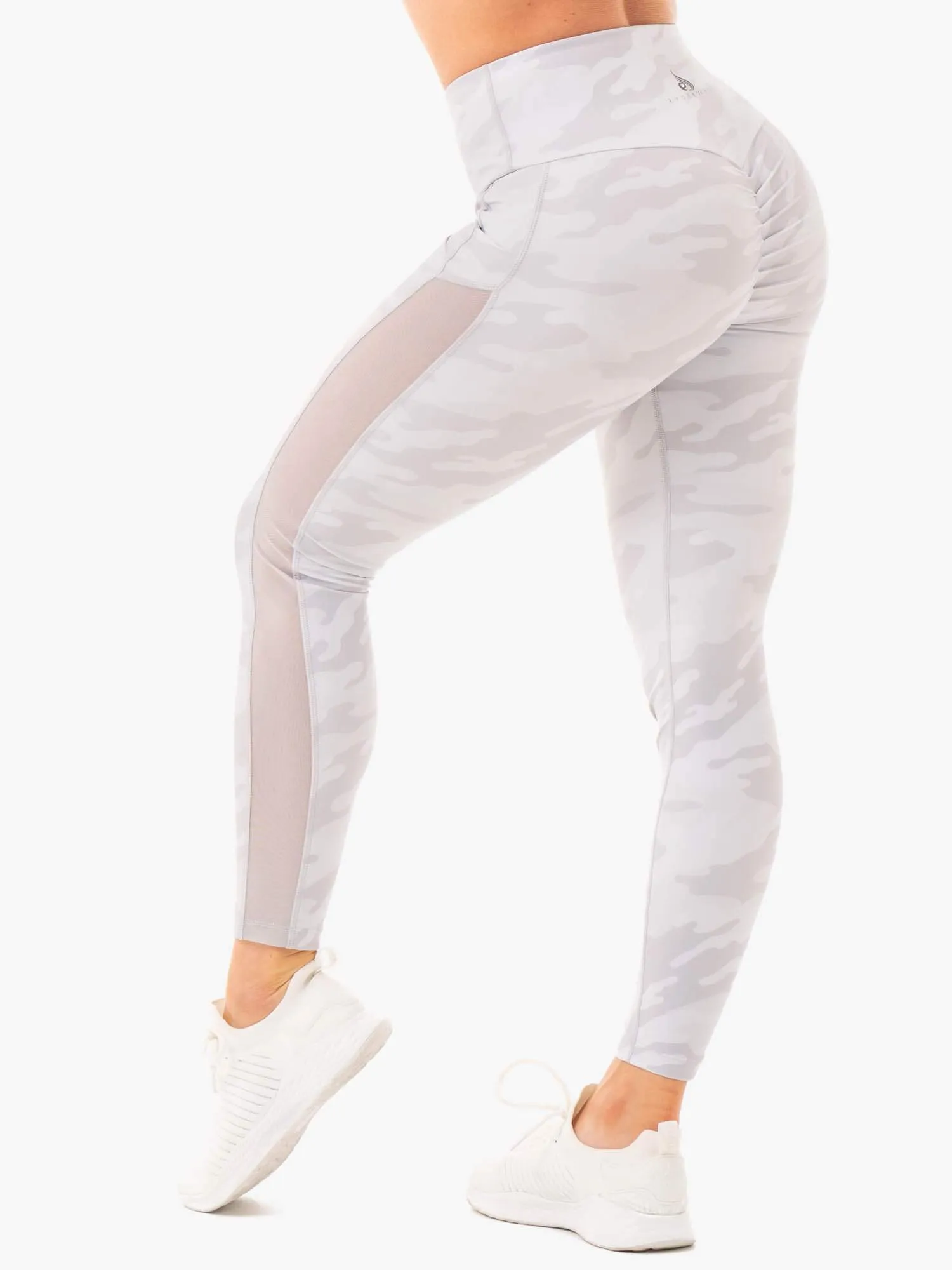 Camo Scrunch Bum Leggings - Grey Camo sold by Ryderwear product image thumbnail 2