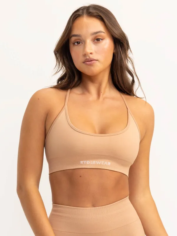 Lift 2.0 Seamless Sports Bra - Tan sold by Ryderwear