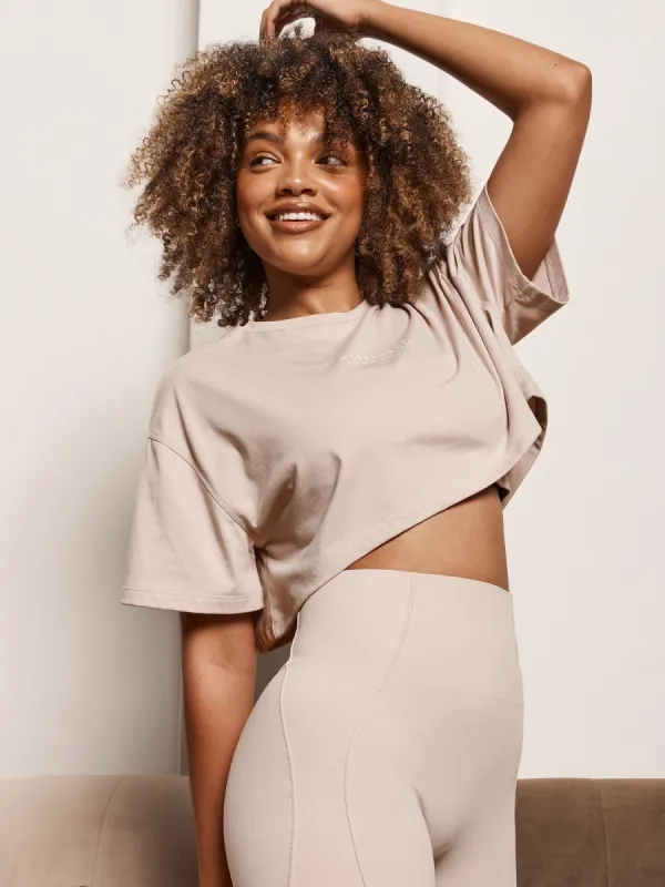 Stride Oversized Tee - Chalk sold by Ryderwear