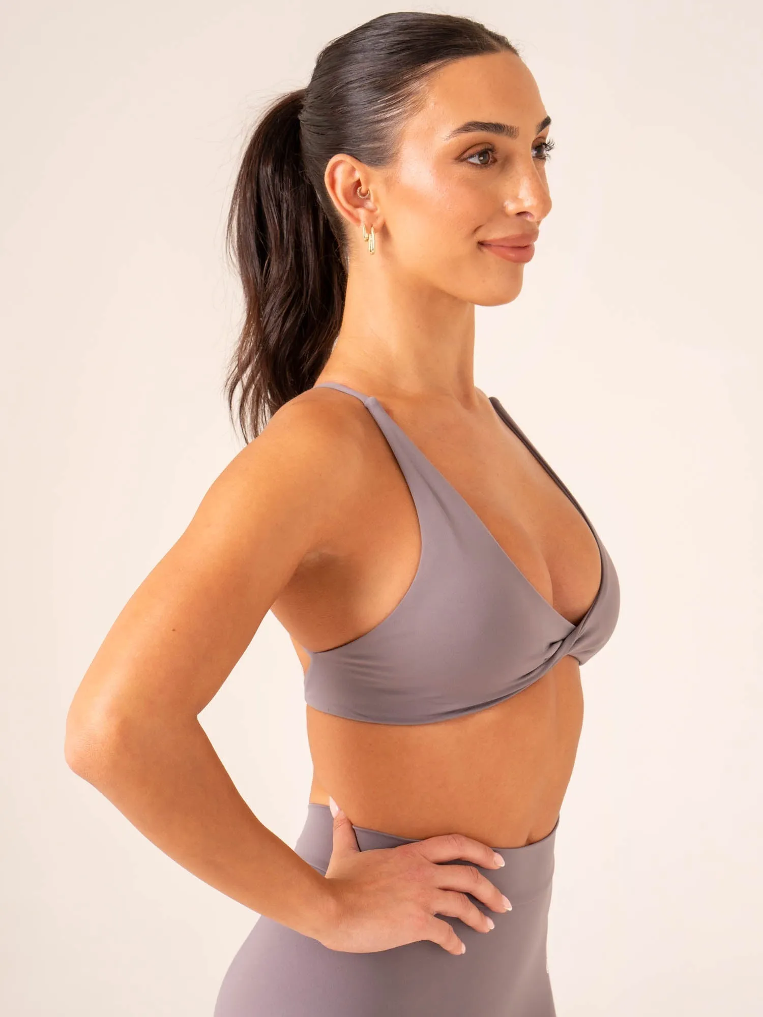 NKD Twist Sports Bra - Charcoal sold by Ryderwear product image thumbnail 4