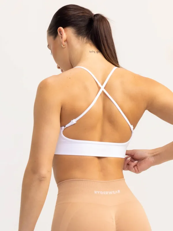 Lift 2.0 Seamless Sports Bra - White sold by Ryderwear