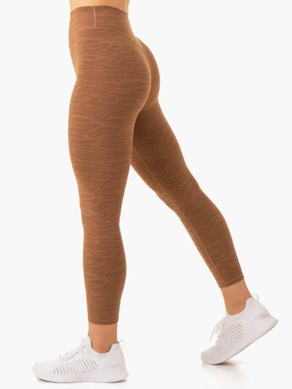 Transform High Waisted Leggings - Chocolate Zebra sold by Ryderwear
