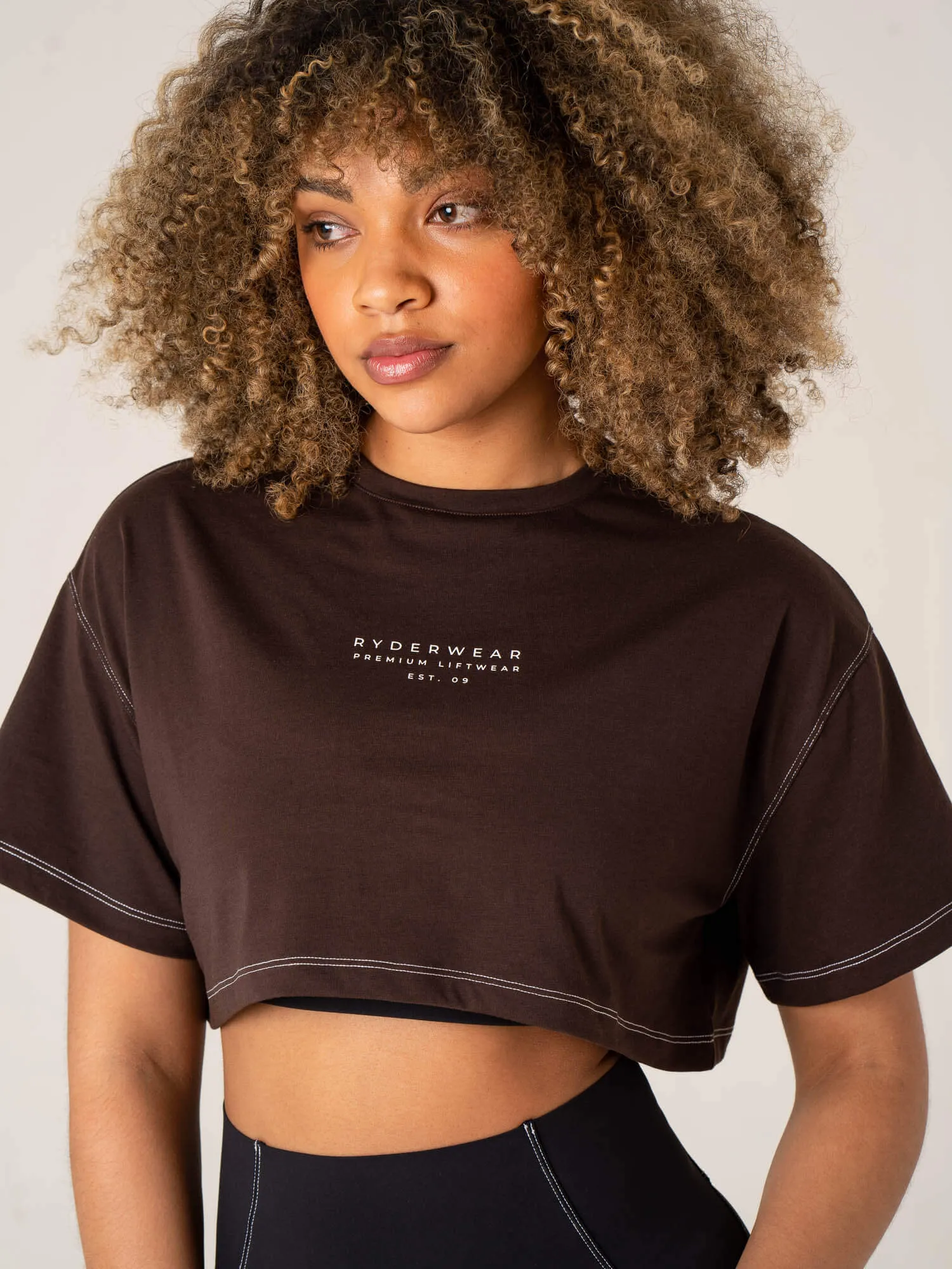 Stride Oversized Tee - Chocolate sold by Ryderwear product image thumbnail 5