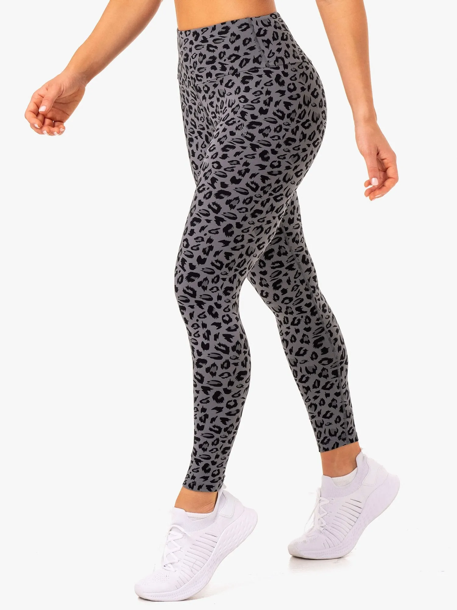Adapt High Waisted Scrunch Leggings - Grey Leopard sold by Ryderwear
