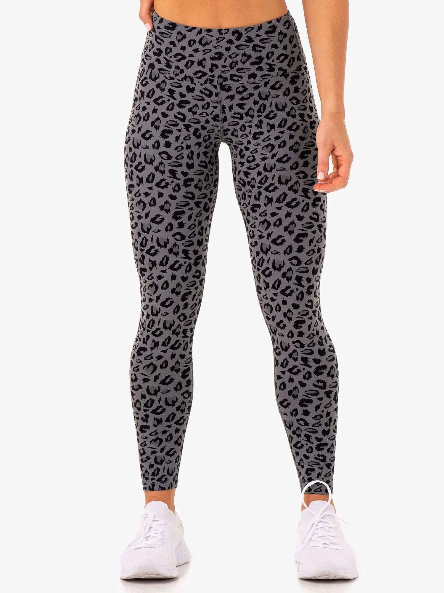 Adapt High Waisted Scrunch Leggings - Grey Leopard sold by Ryderwear product image thumbnail 3