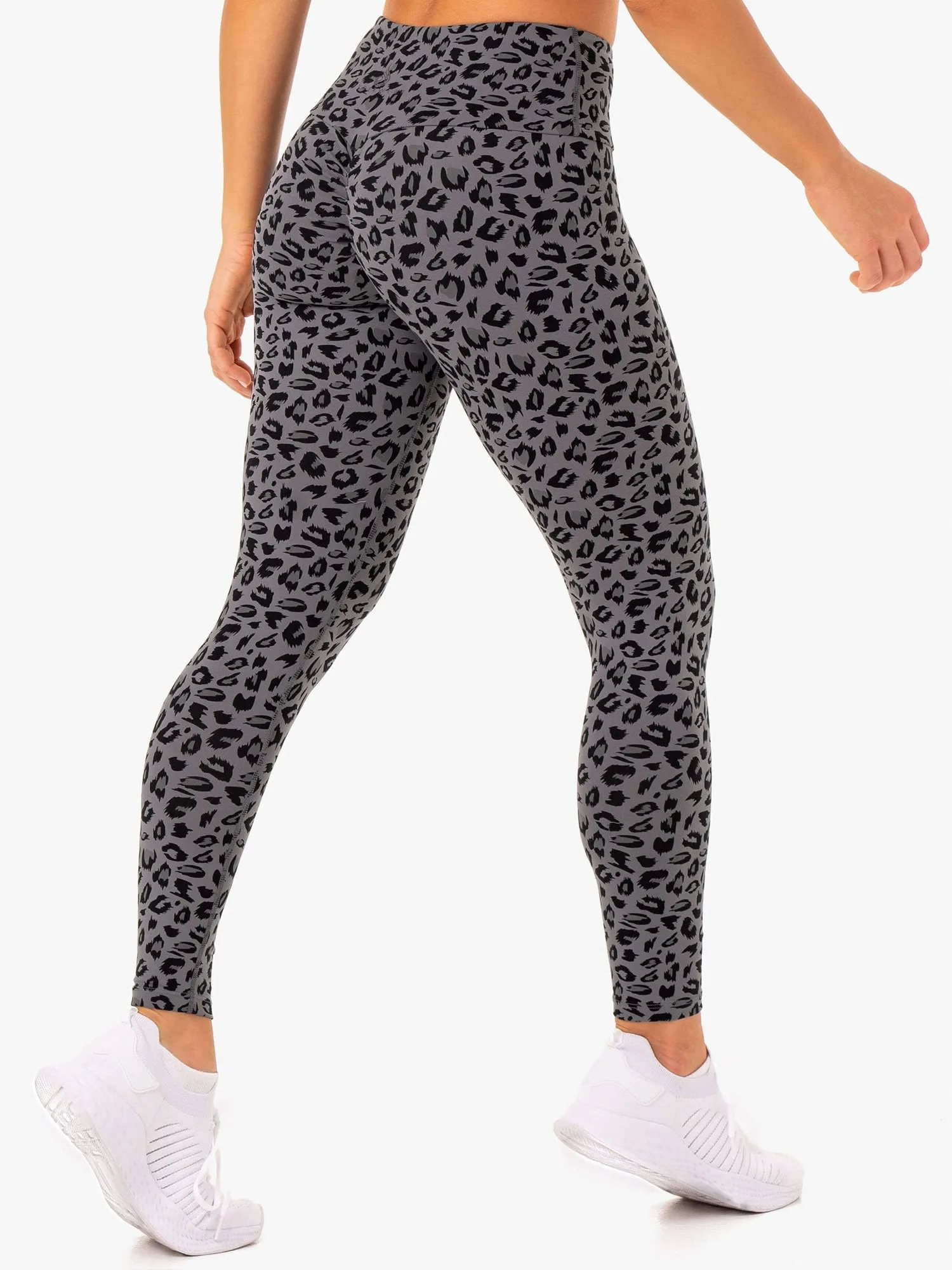Adapt High Waisted Scrunch Leggings - Grey Leopard sold by Ryderwear product image thumbnail 2