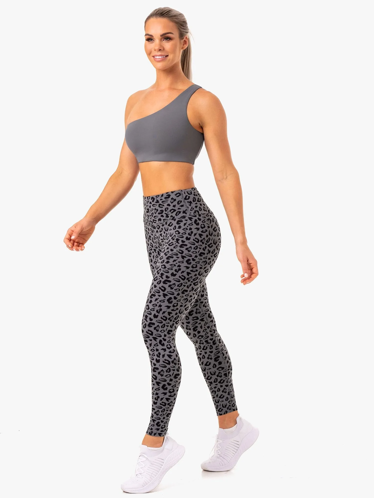 Adapt High Waisted Scrunch Leggings - Grey Leopard sold by Ryderwear product image thumbnail 4