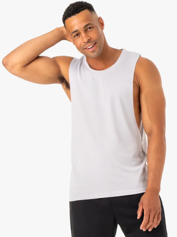 Enhance Baller Tank - Snow Grey sold by Ryderwear
