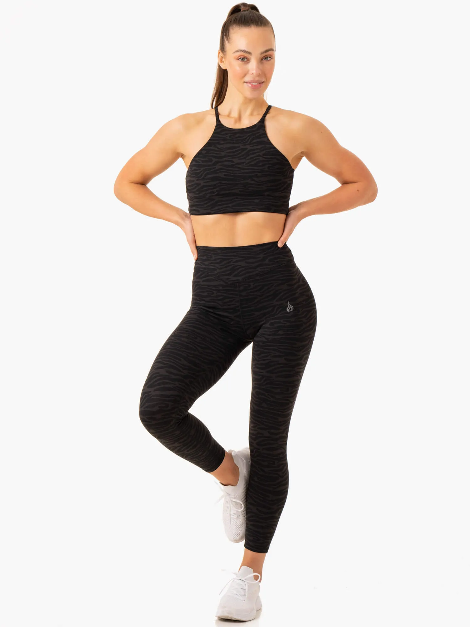 Transform High Waisted Leggings - Black Zebra sold by Ryderwear product image thumbnail 5