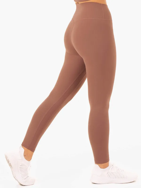 NKD Refine High Waisted Leggings - Mocha sold by Ryderwear