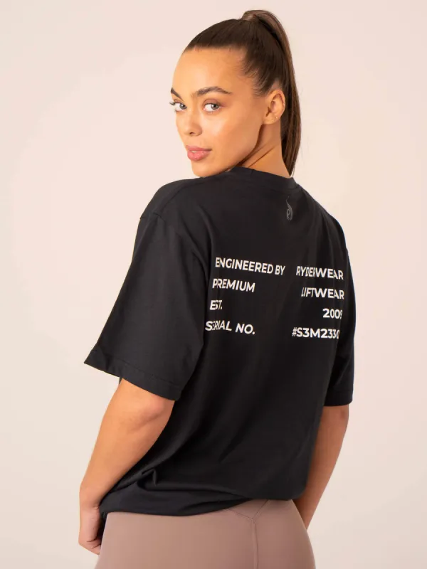Industry Oversized T-Shirt - Black sold by Ryderwear