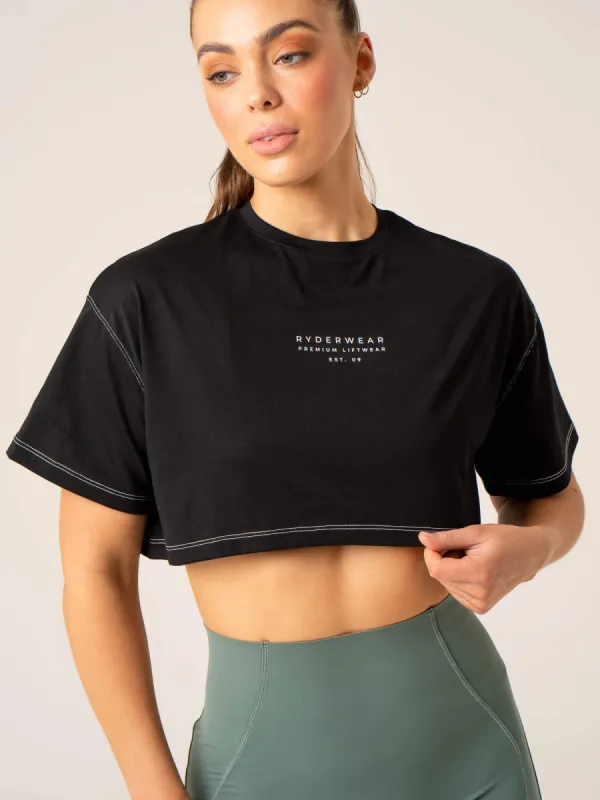 Stride Oversized Tee - Black sold by Ryderwear