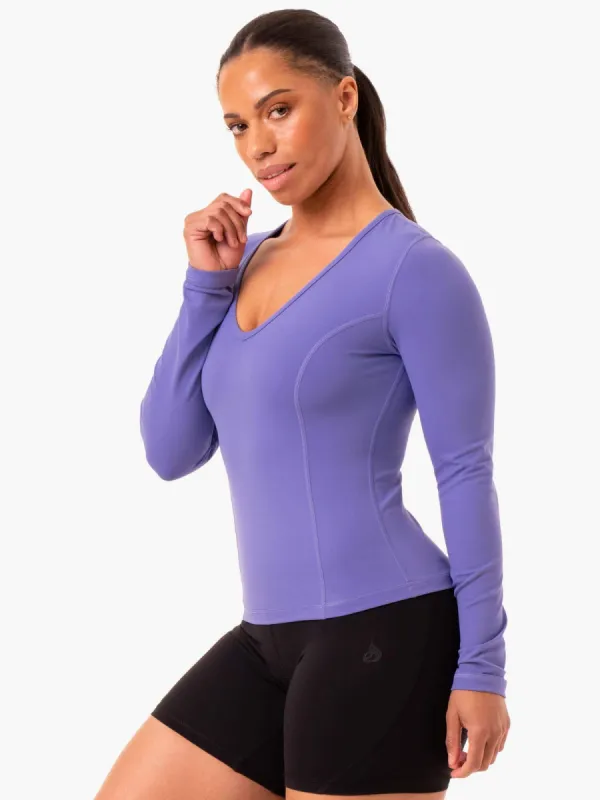NKD Align Long Sleeve Training Top - Purple sold by Ryderwear