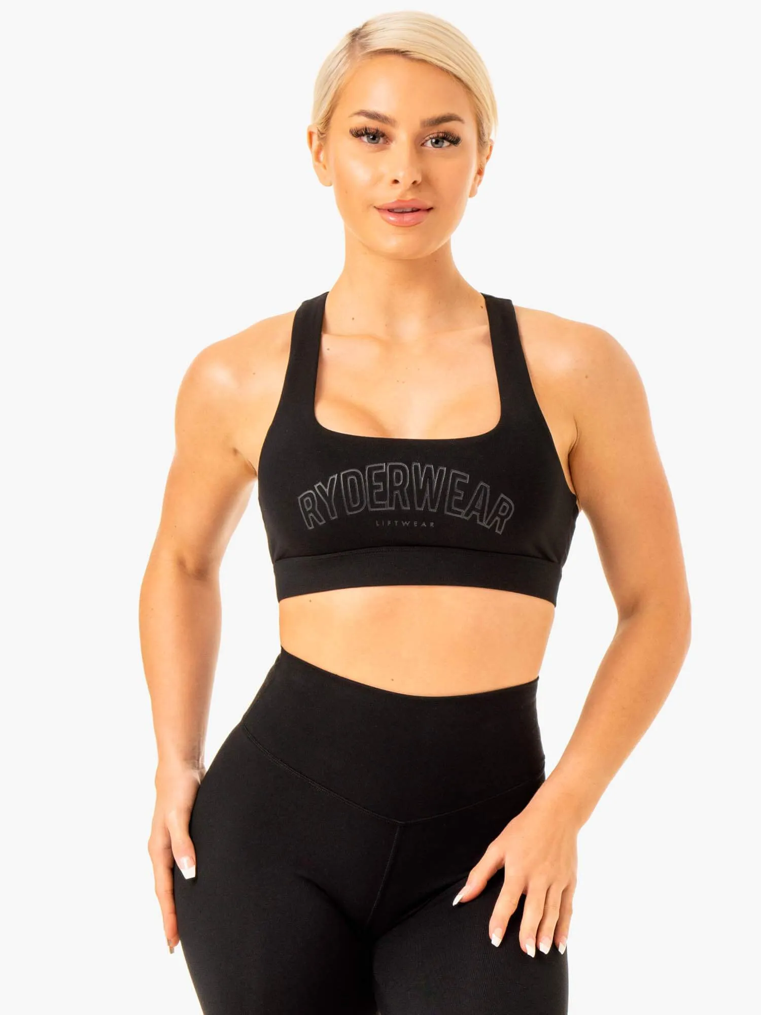 Knockout Racer Back Sports Bra - Black sold by Ryderwear