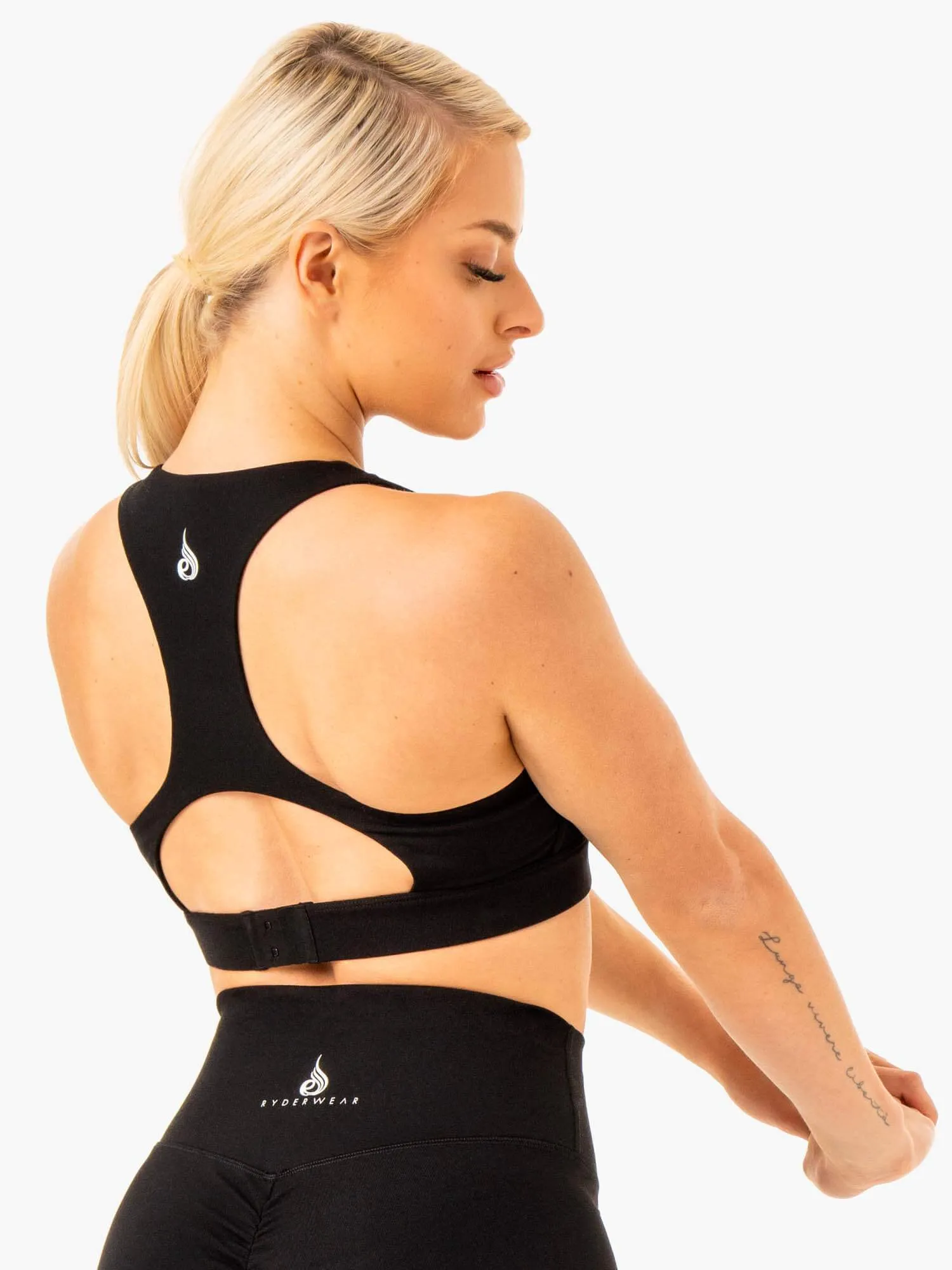 Knockout Racer Back Sports Bra - Black sold by Ryderwear product image thumbnail 2